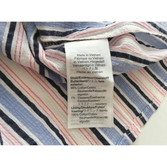J Crew Mercantile Off-The-Shoulder Striped Peasant - Picture 12 of 13